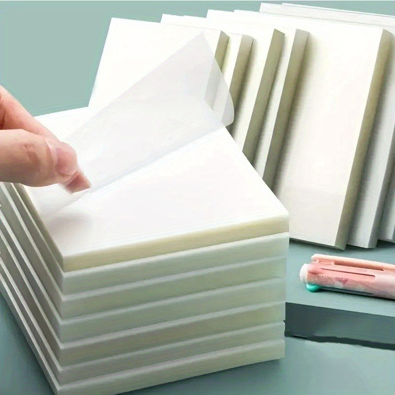 Sticky Note Dispenser - Bloc-notes transparent imperméable, 50 feuilles/pièces, bloc-notes