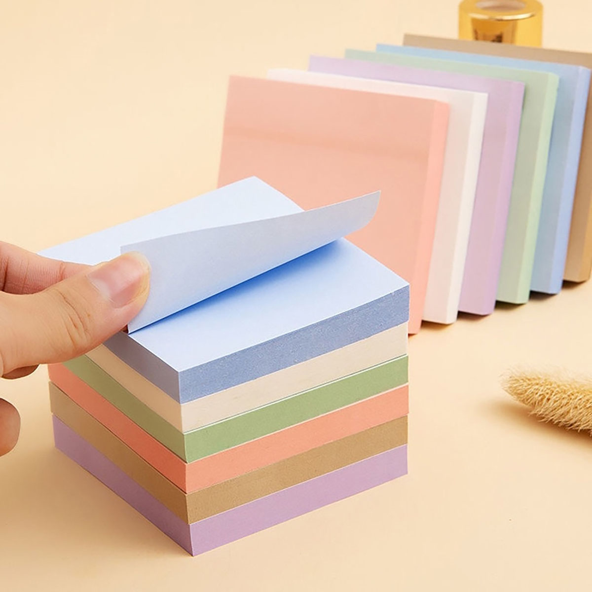Sticky Note Dispenser - 100 feuilles de blocs-notes adhésifs colorés,