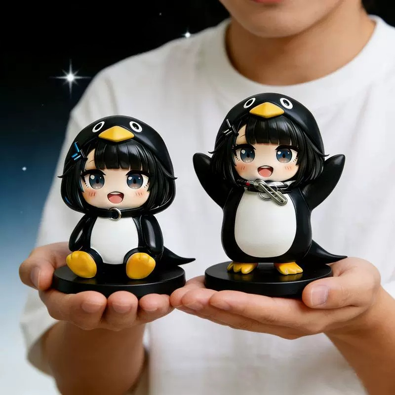 Home Office Romance Manga - Figurine PVC Guguga Little Penguin, Décoration