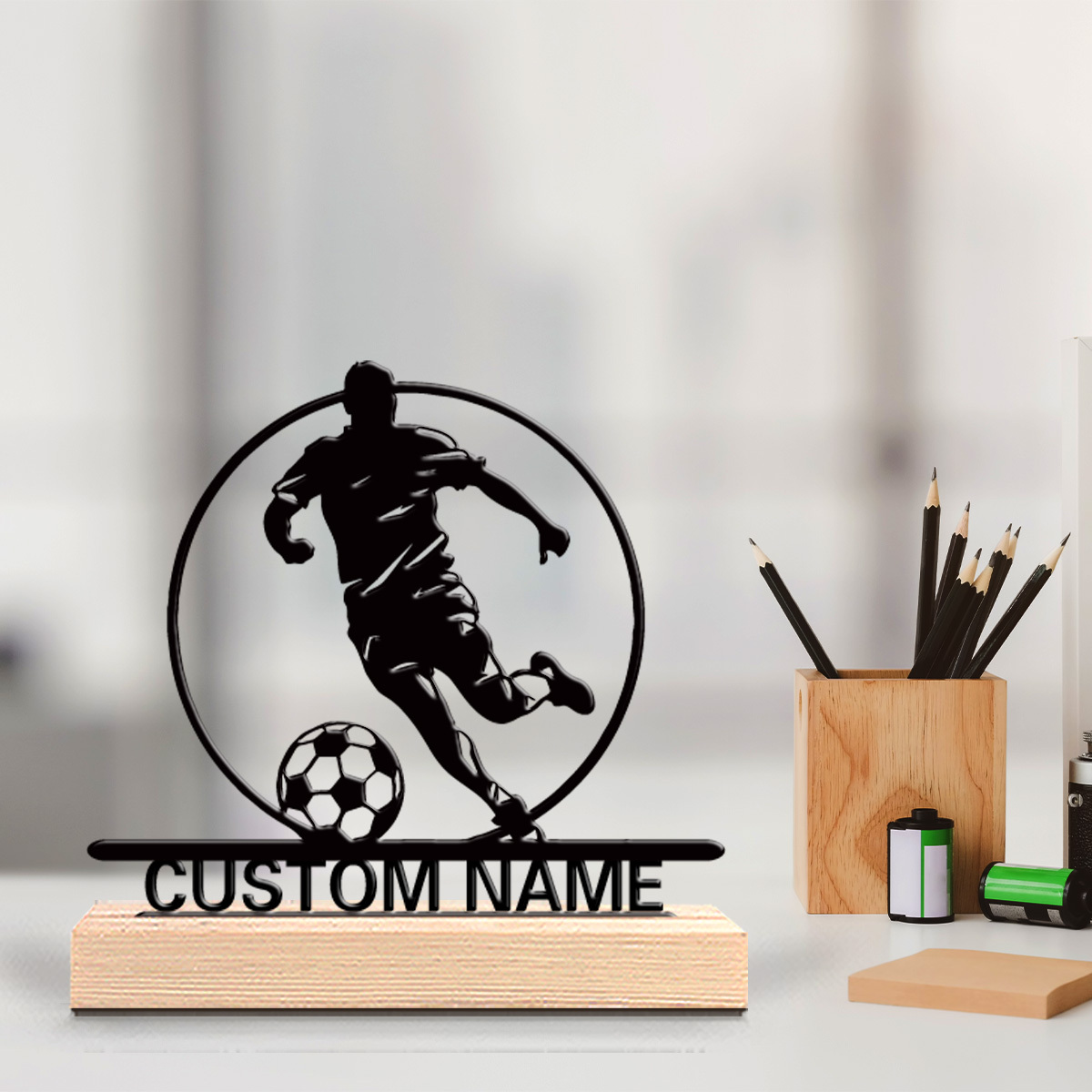 Home Office Jobs - Statue en métal personnalisée de joueur
