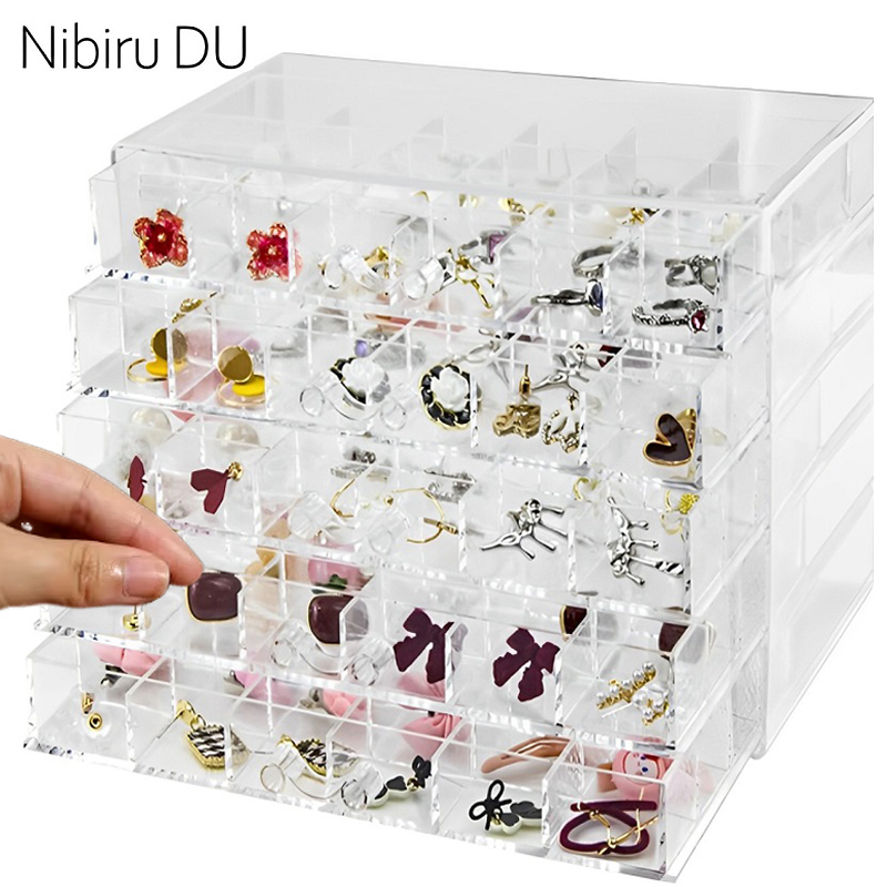 File Cabinet Drawer - Boîte de Rangement Transparente pour Bijoux,