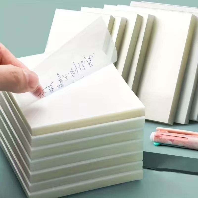 Sticky Note Dispenser - 50 feuilles de blocs-notes transparents autocollants,