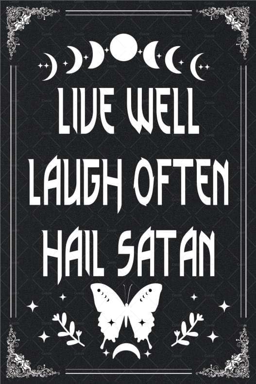 Home Office Inspiration - Plaque en métal gothique « Vive