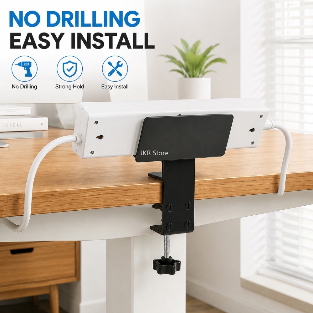 Power Strip Desk - Organiseur de câbles sous le bureau,