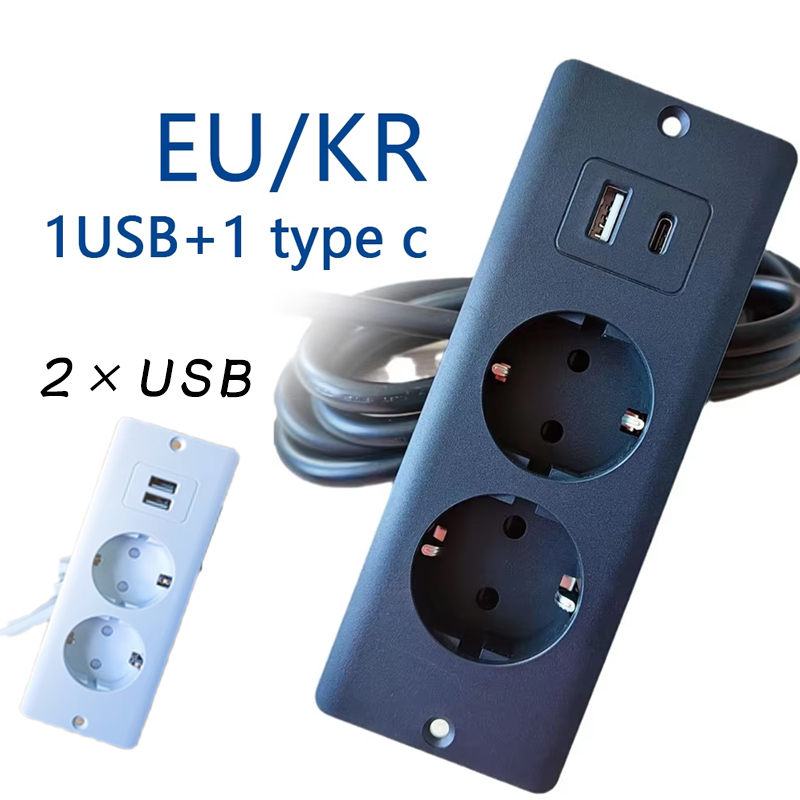 Power Strip Desk - EU KR-Prises encastrées de table, 2