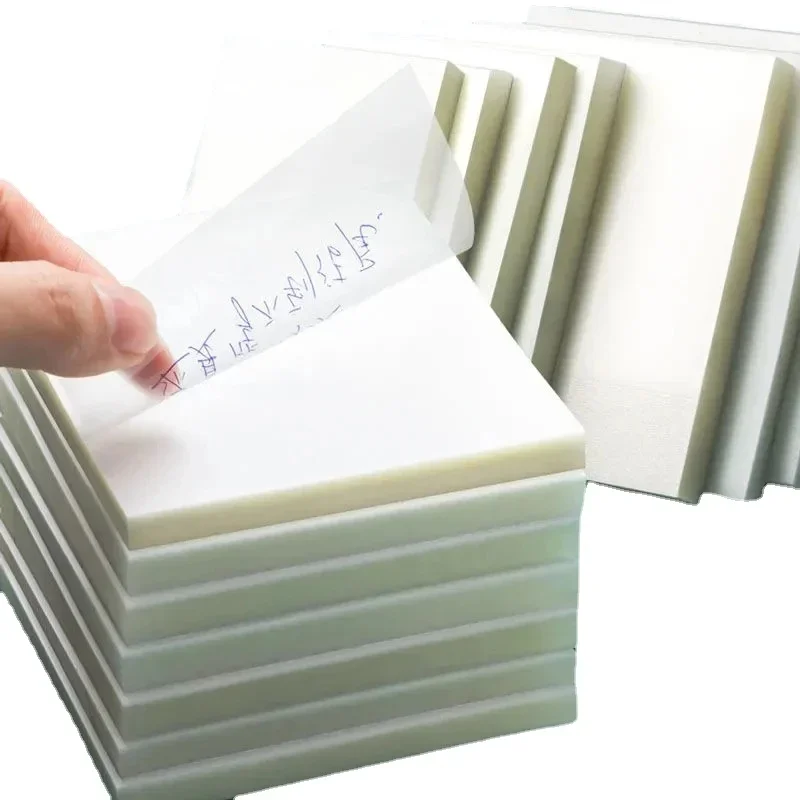Sticky Note Dispenser - Bloc-notes auto-adhésif transparent imperméable, bloc-notes collant,