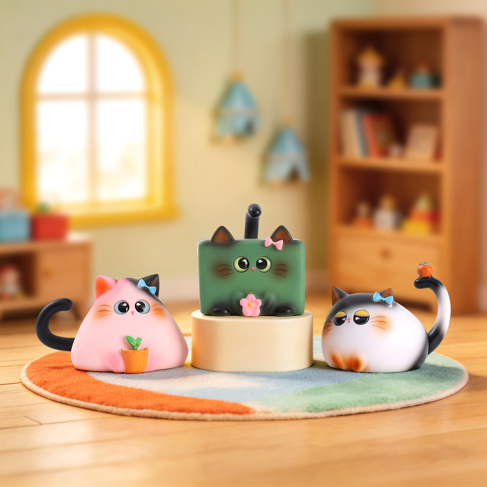 Figurine de chat en résine pou - Home Office Jobs avis et prix
