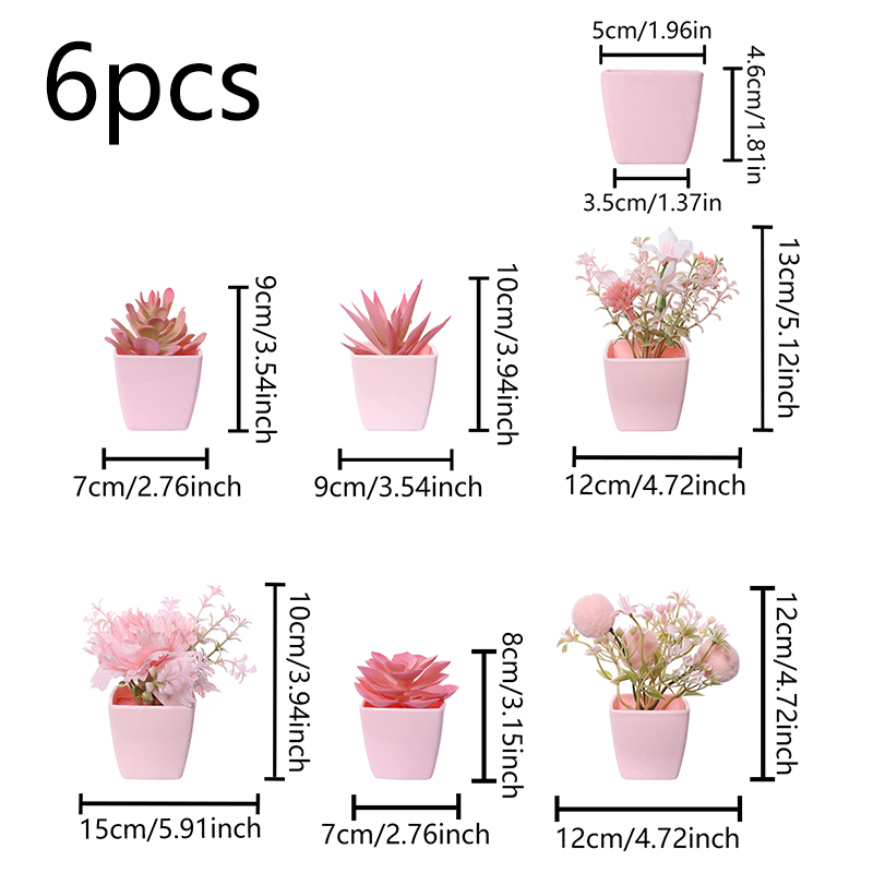 6 pièces de mini plantes en po - Home Office Inspiration avis et prix