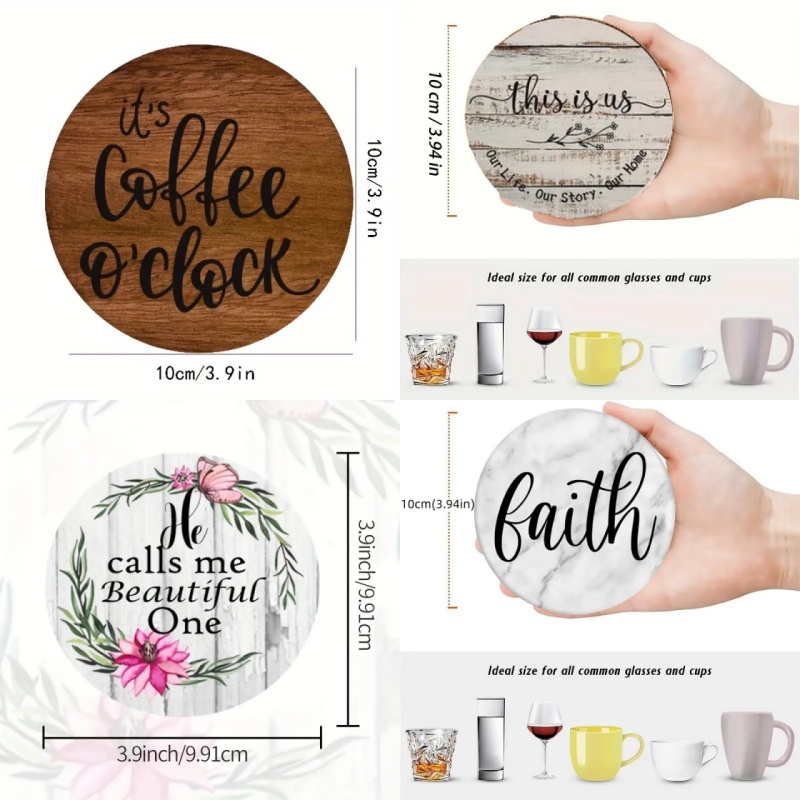 6 sous-verres circulaires en b - Home Office Hidden Desk avis et prix