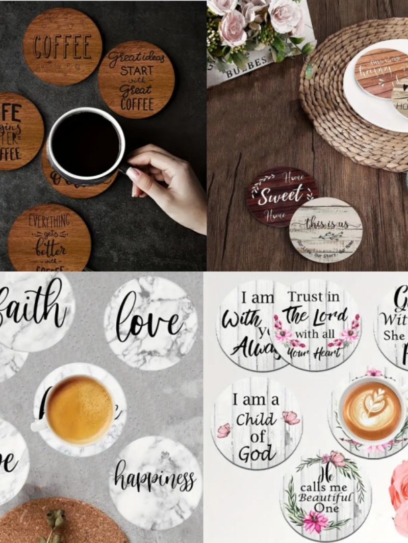 6 sous-verres circulaires en b - Home Office Hidden Desk avis et prix