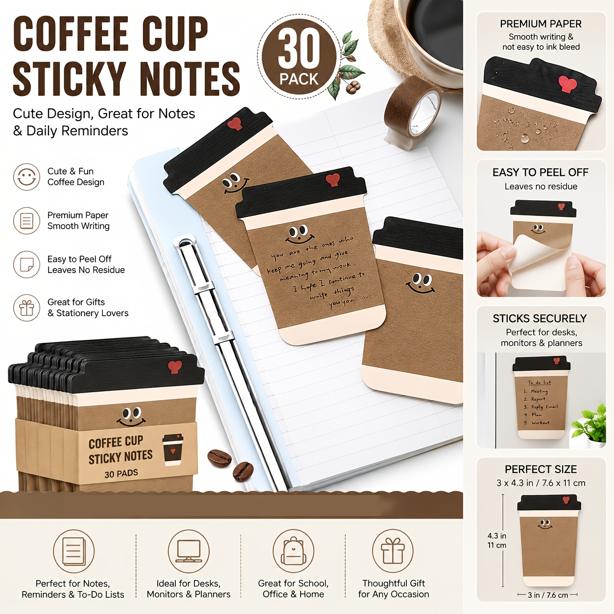Bloc-notes autocollant à motif - Sticky Note Dispenser avis et prix