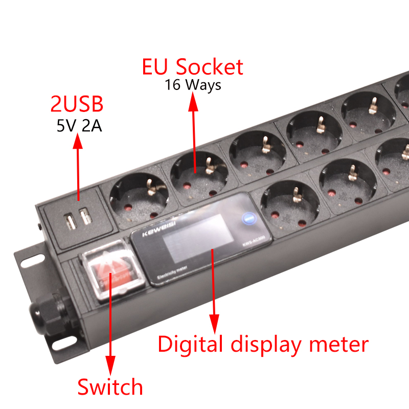 Multiprise numérique PDU 2U, m - Power Strip Desk avis et prix