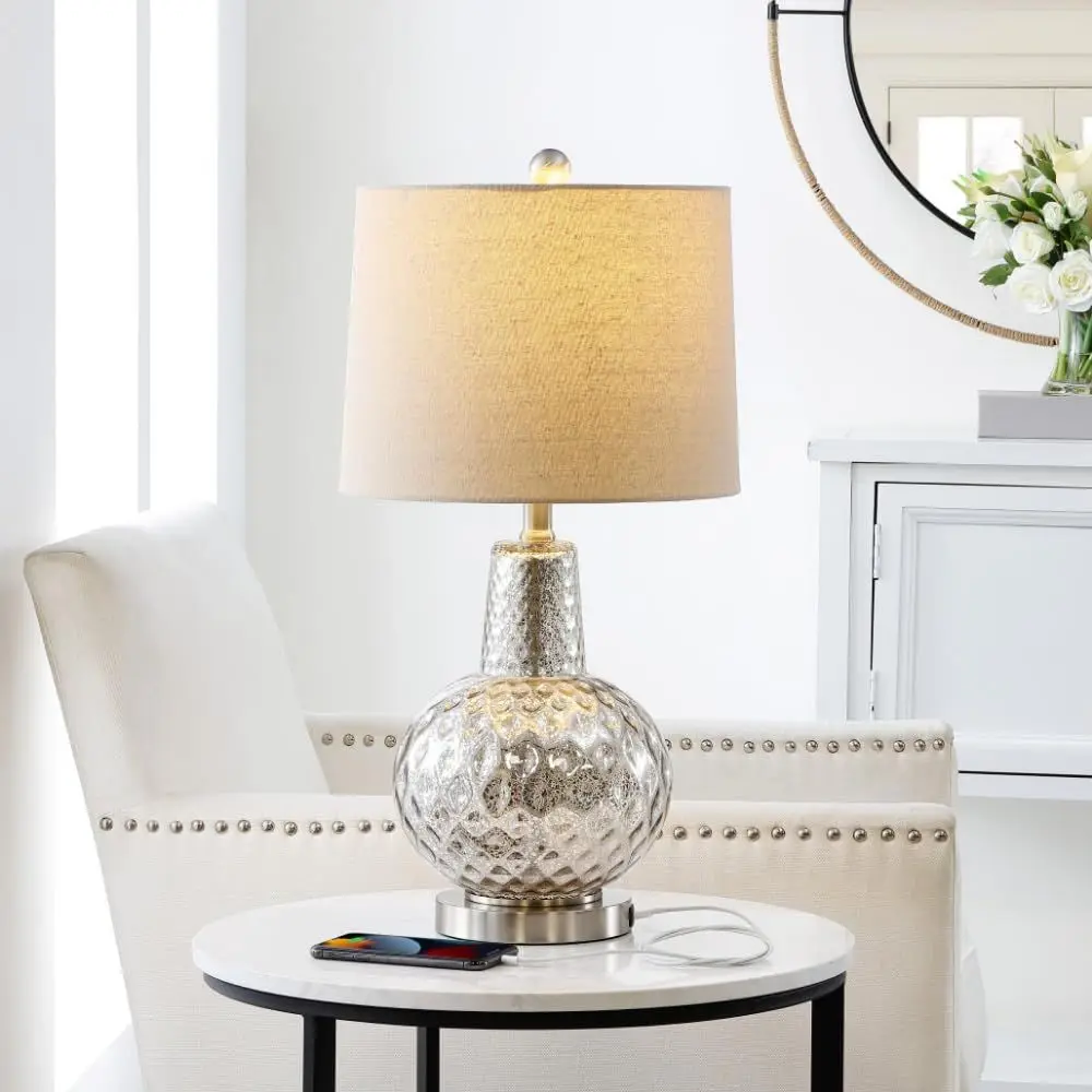 Lampe de table LED argentée/iv - Home Office Room avis et prix